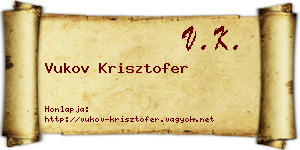 Vukov Krisztofer névjegykártya