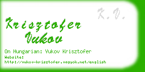 krisztofer vukov business card